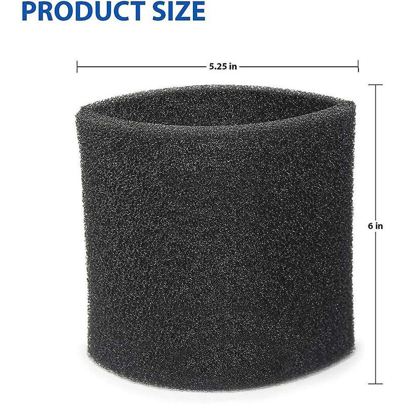 Foam Sleeve Vacuum Filter for Shop Vac 90304, Wet Dry Vacuum Cleaner