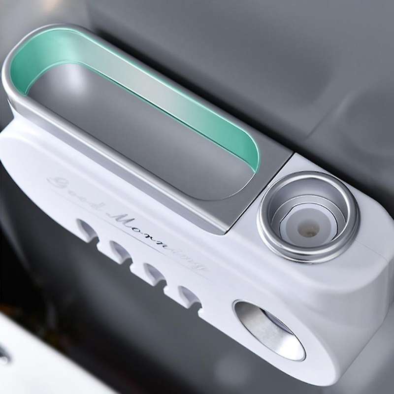 Hanging Toothbrush Holder Automatic Toothpaste Squeezer (white Gold)