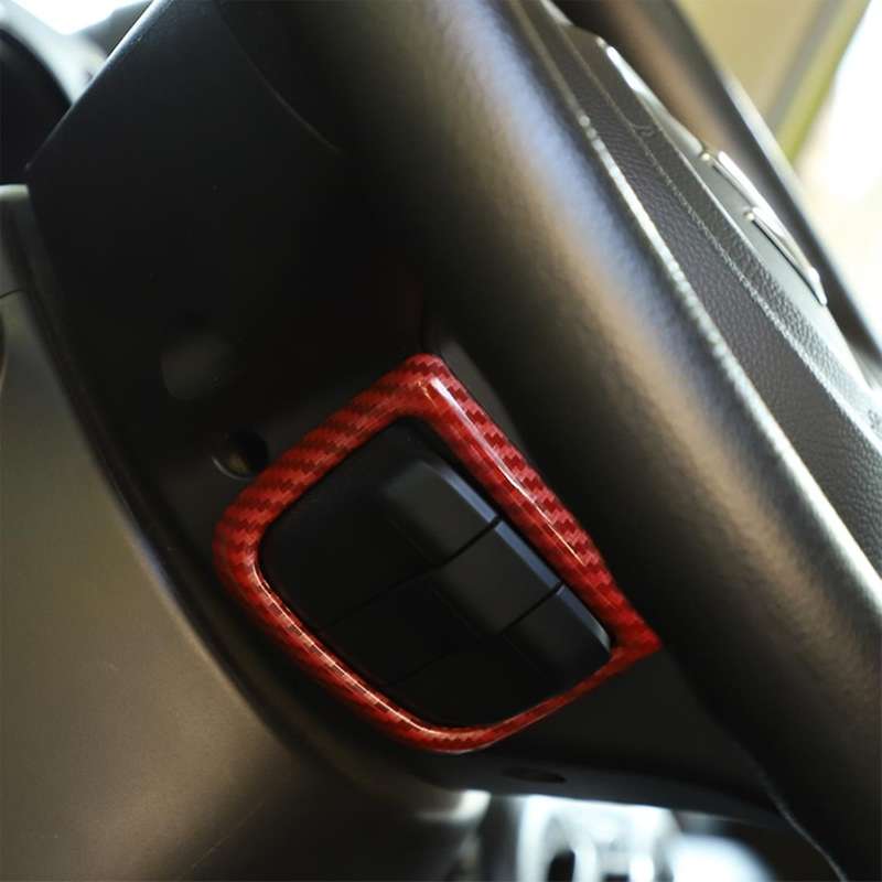 Car Phone Button Cover for Suzuki Jimny 2019-2022,red Carbon Fiber