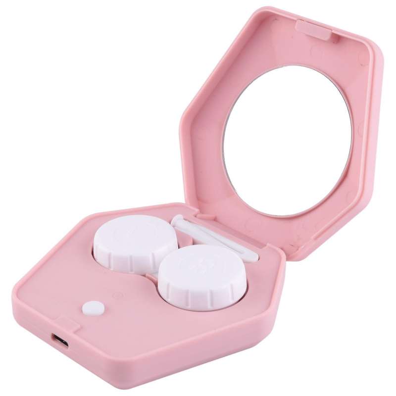 Mini Ultrasonic Cleaner Glasses Contact Lens Cleaning Machine Pink