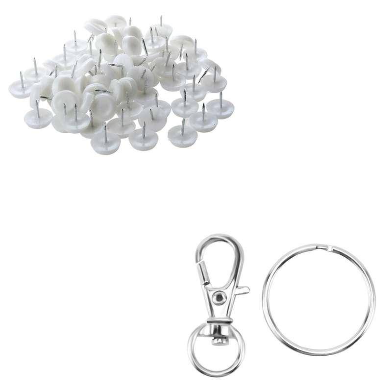 70 Chair Table Feet Nail Pad Nail-on Glide Floor Protector White