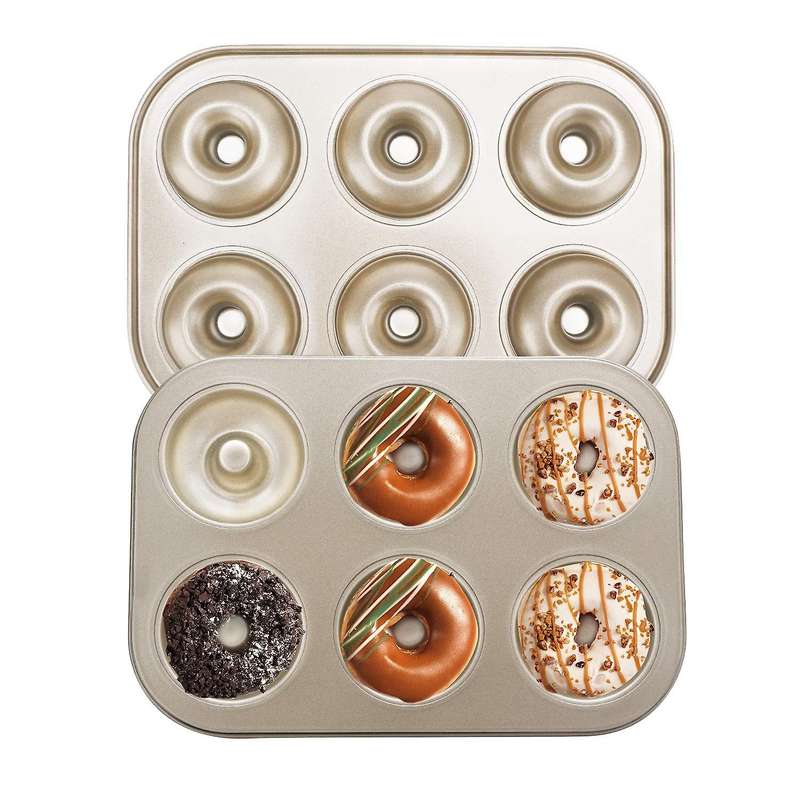 Madeleine Pan,non-stick Donut Pan, 2 Pieces Carbon Steel Donut Mold