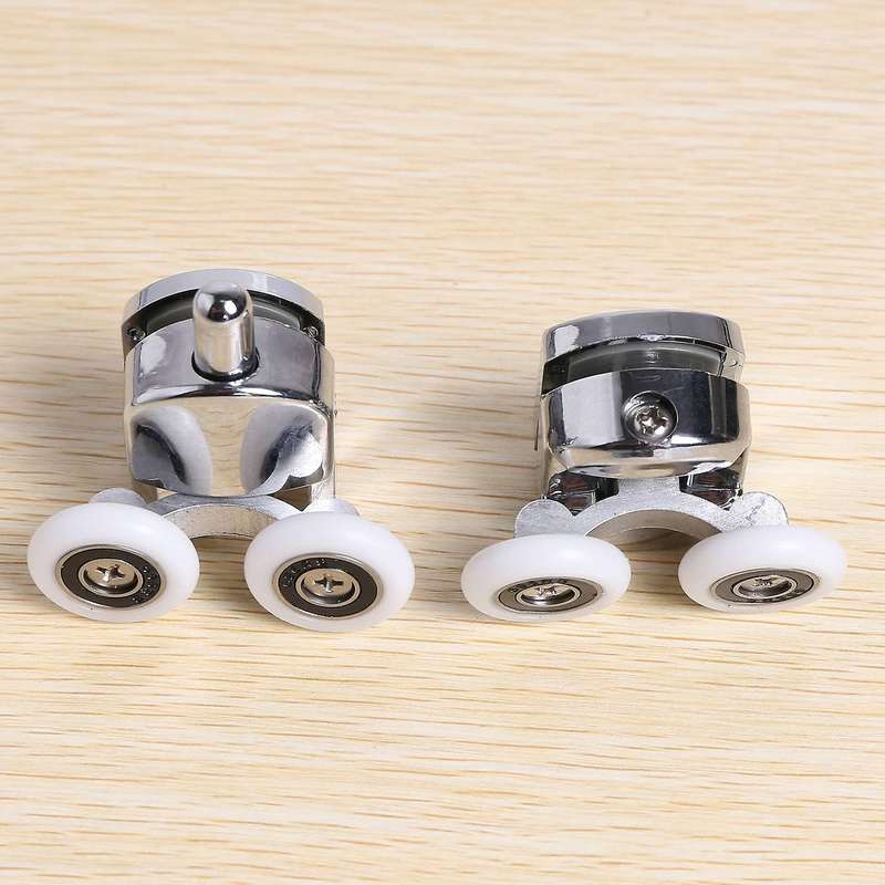 8pcs/set Shower Door Rollers Runner 23mm Zinc Alloy Double-wheels