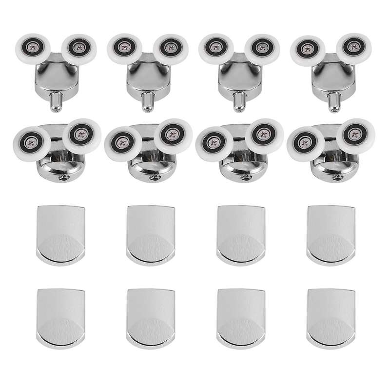8pcs/set Shower Door Rollers Runner 23mm Zinc Alloy Double-wheels
