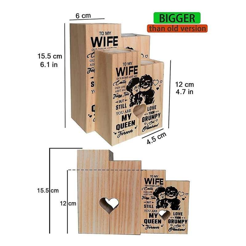 Candlestick Birthday Gift for Wife You Are My Queen Forever