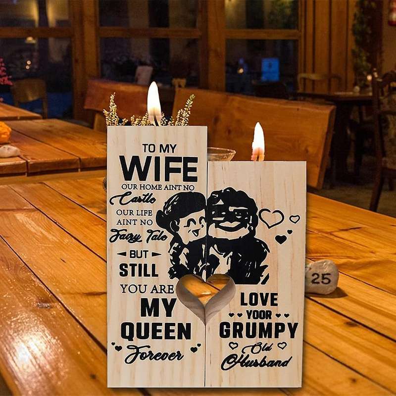 Candlestick Birthday Gift for Wife You Are My Queen Forever