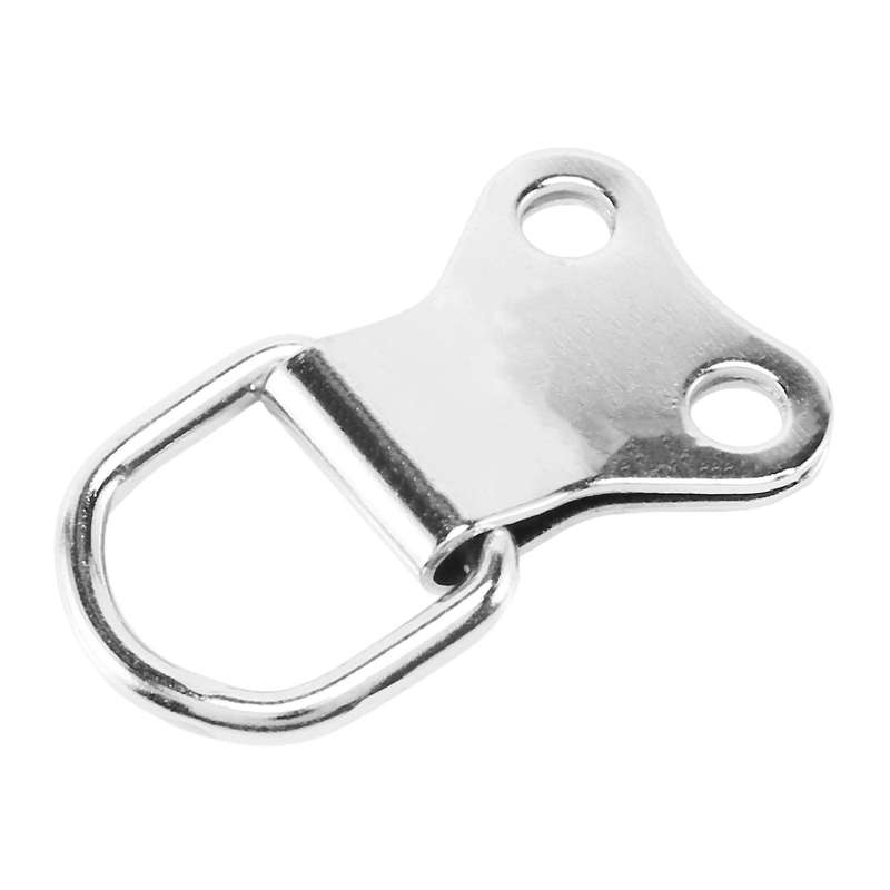 25 Pcs D-ring Hanging Hooks Double Hole Hangers with Screws Silver