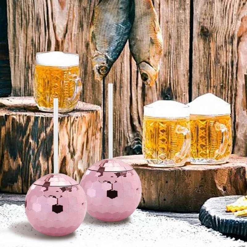 Set Of 4 Disco Ball Cup Cocktail Cup for Party Drinking Beverage A