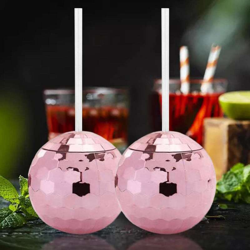 Set Of 4 Disco Ball Cup Cocktail Cup for Party Drinking Beverage A