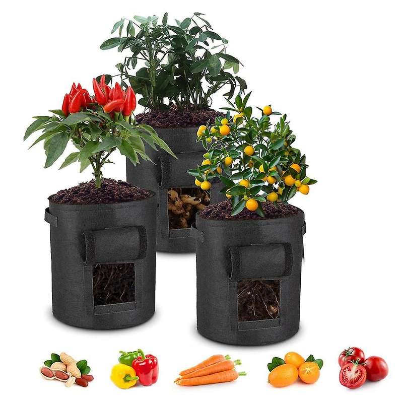 3packs 10 Gallon Plant Grow Bags with Breathable and Two Handles