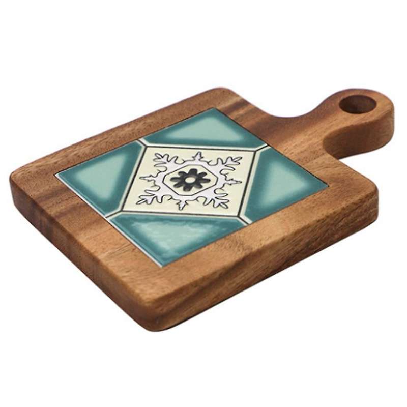 Wooden Anti-scalding Plate Mat Dining Table Insulation Placemat, B