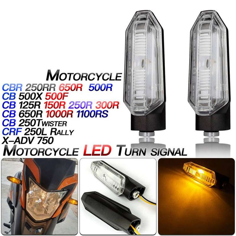 4x Motorcycle Led Turn Lights Indicator for Honda Cb125/cbr650r/cbf