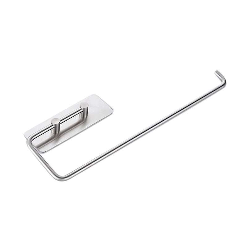 Kitchen No Drilling Paper Roll Holder Towel Storage Rack,silver