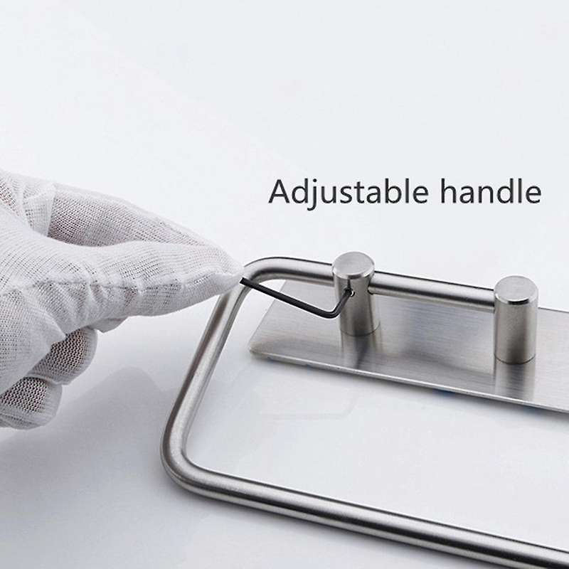 Kitchen No Drilling Paper Roll Holder Towel Storage Rack,silver