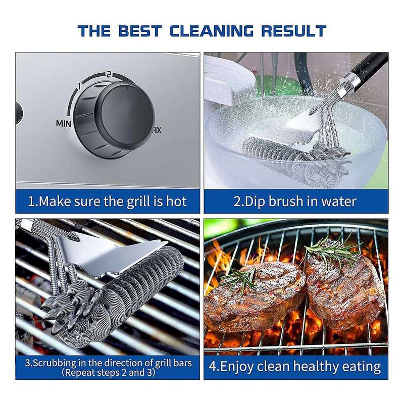 Grill Brush and Scraper Bristle Free, Bbq Accessories Grill Brush