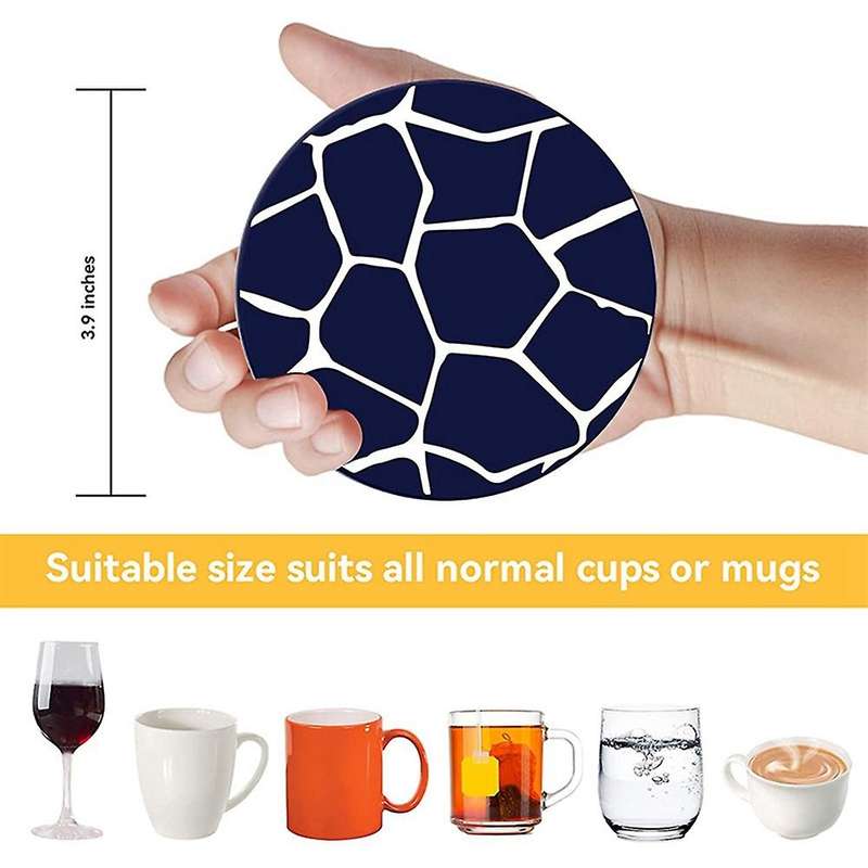 8pcs Round Anti-slip Coasters, Silicone Coasters, Heat Resistant
