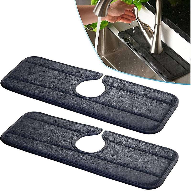 4pcs Faucet Wraparound Dish Drying Pads for Faucet Counter Sink B