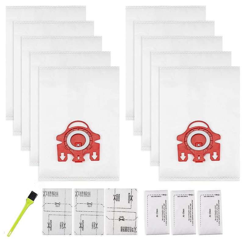 10 Pack 3d Airclean Bags Replacement for Miele Fjm Vacuum Bag