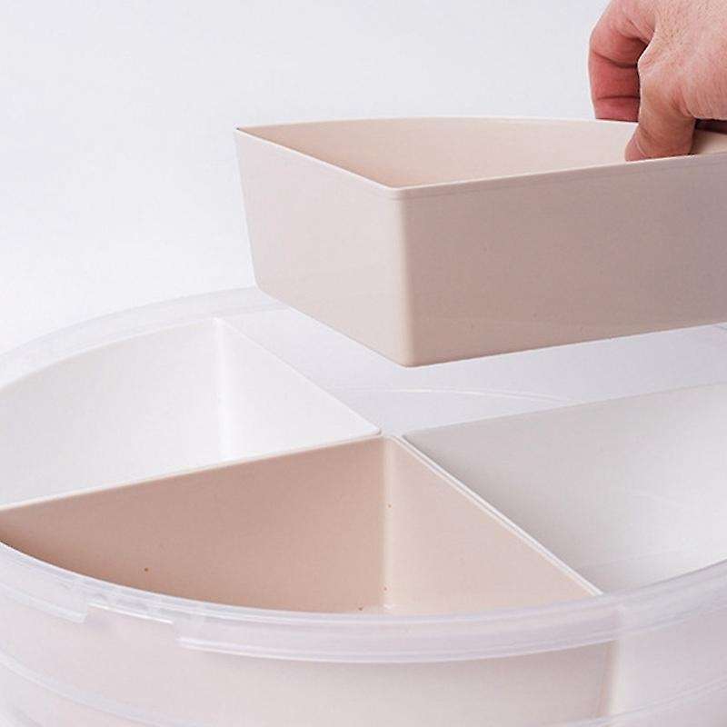 4-compartment Vegetable Tray Snack Storage Box with Lid Fruit