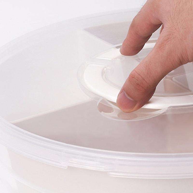 4-compartment Vegetable Tray Snack Storage Box with Lid Fruit