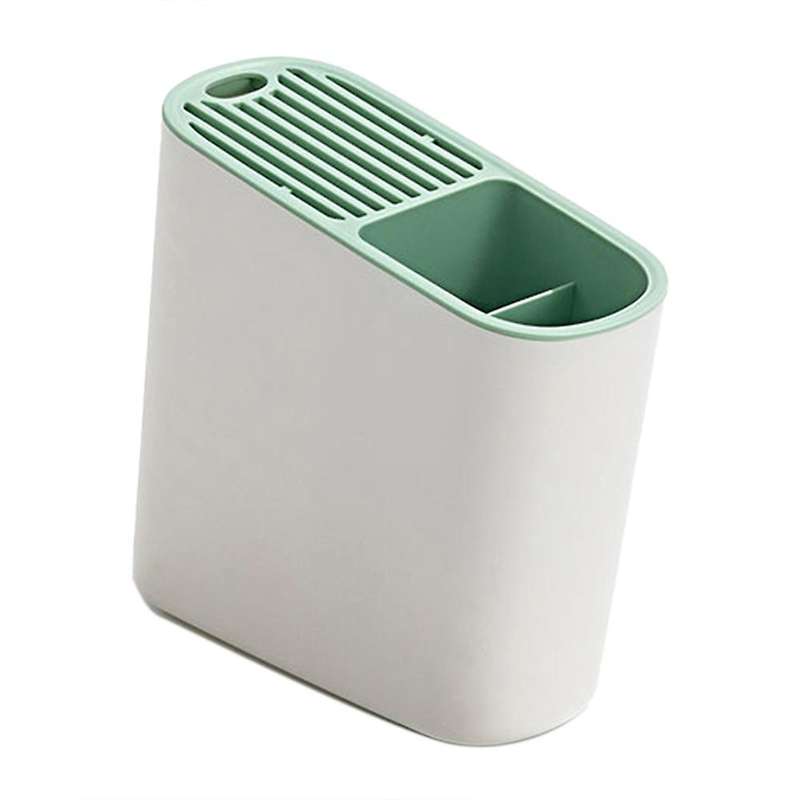 Kitchen Drain Knife Holder Knife Block Stand Organizer Green