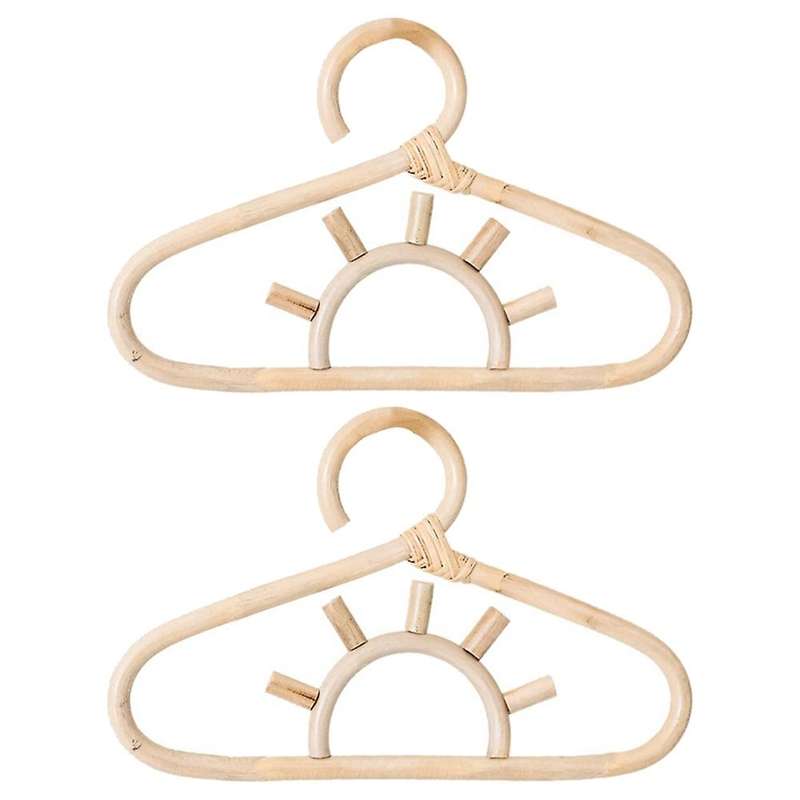 Rattan Wall Hooks Kids Garments Organizer Rack Clothes Hat Hanging