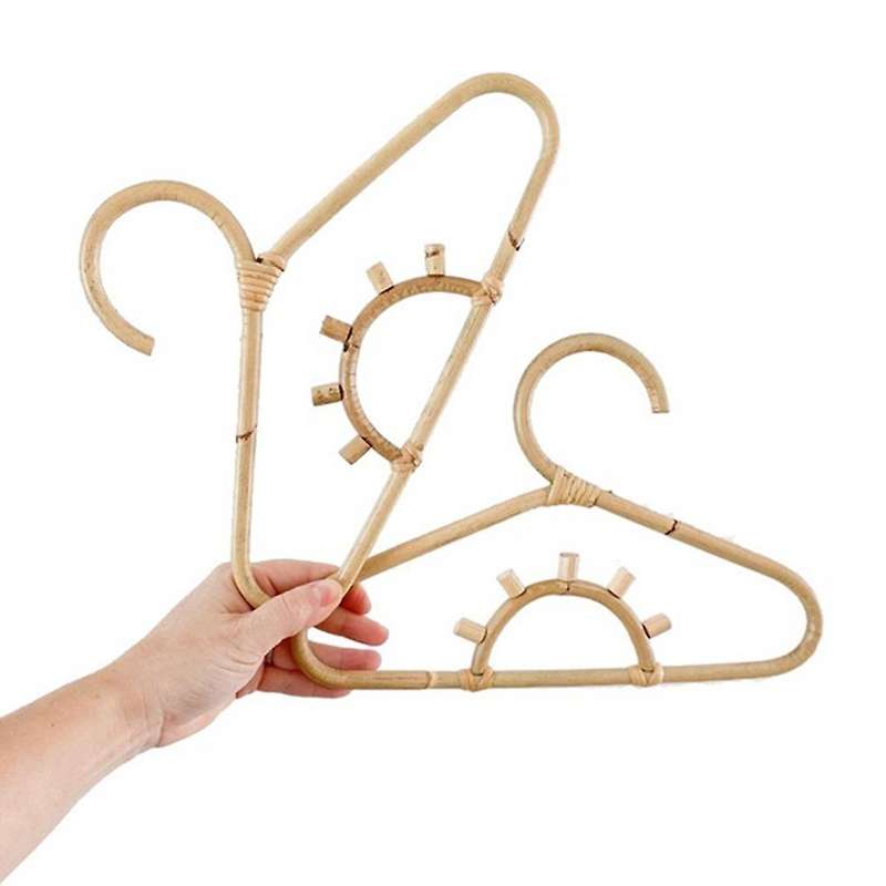 Rattan Wall Hooks Kids Garments Organizer Rack Clothes Hat Hanging
