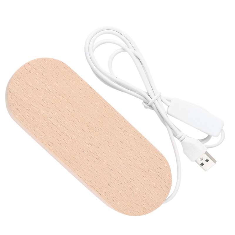 3d Wooden Lamp Base Led Table Night Light Base for Acrylic A