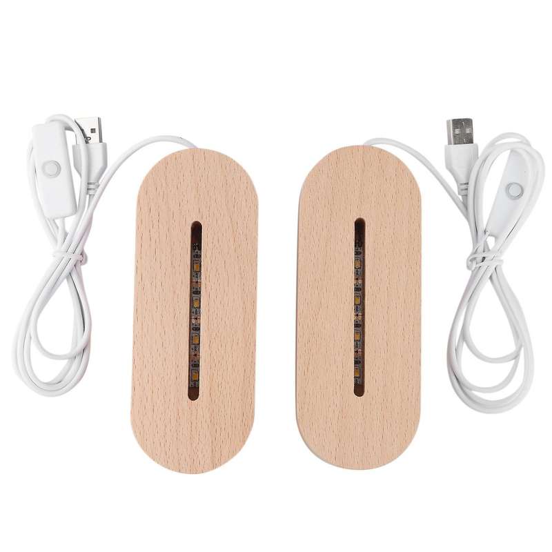 3d Wooden Lamp Base Led Table Night Light Base for Acrylic A