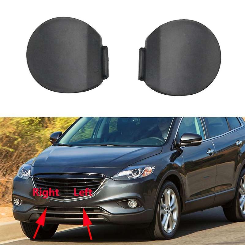 Car Front Bumper Left Right Side Tow Bracket Hook Eye Cover Cap