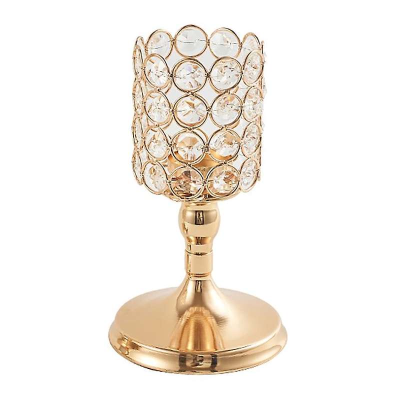 Crystal Candle Holder Hollow Glass Candlestick Home Decor B