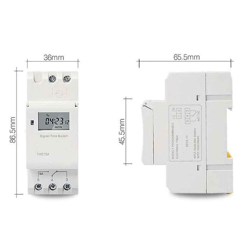 Electronic Weekly 7 Days Programmable Digital 220v 16a Din Rail Mount