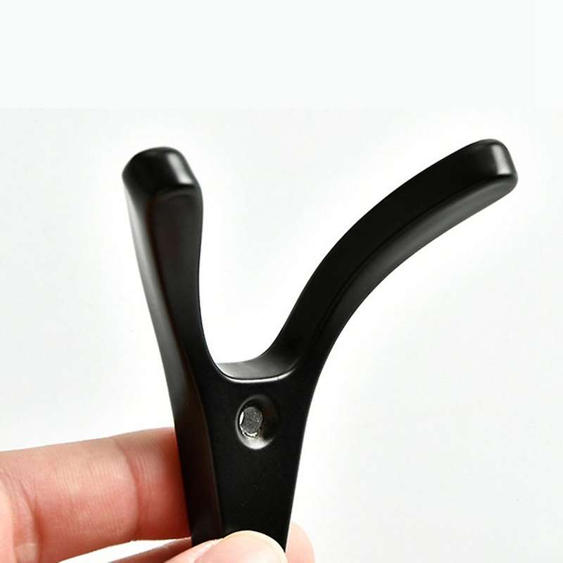 5pcs Double Prong Coat Hooks Wall Mount for Bedroom Fitting Room