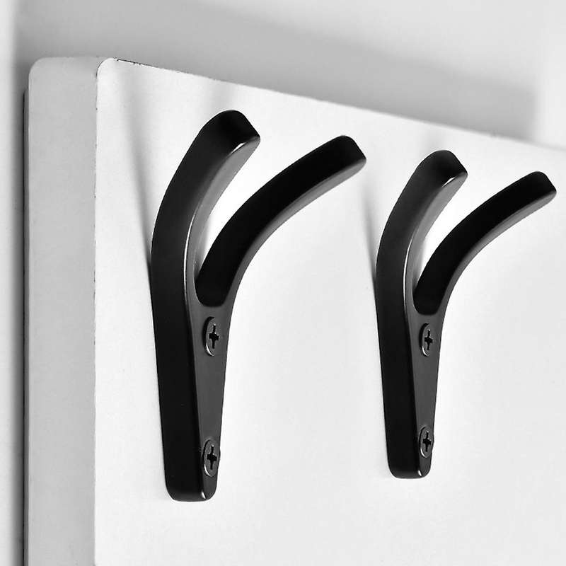 5pcs Double Prong Coat Hooks Wall Mount for Bedroom Fitting Room