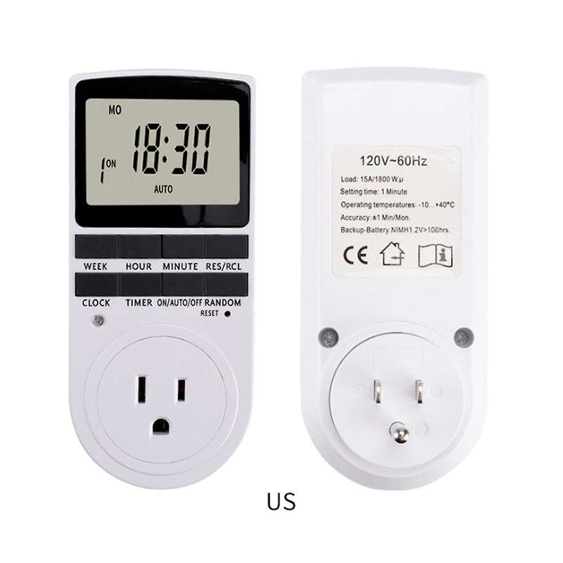 Electronic Digital Timer Switch Socket Kitchen Timer Outlet Us Plug