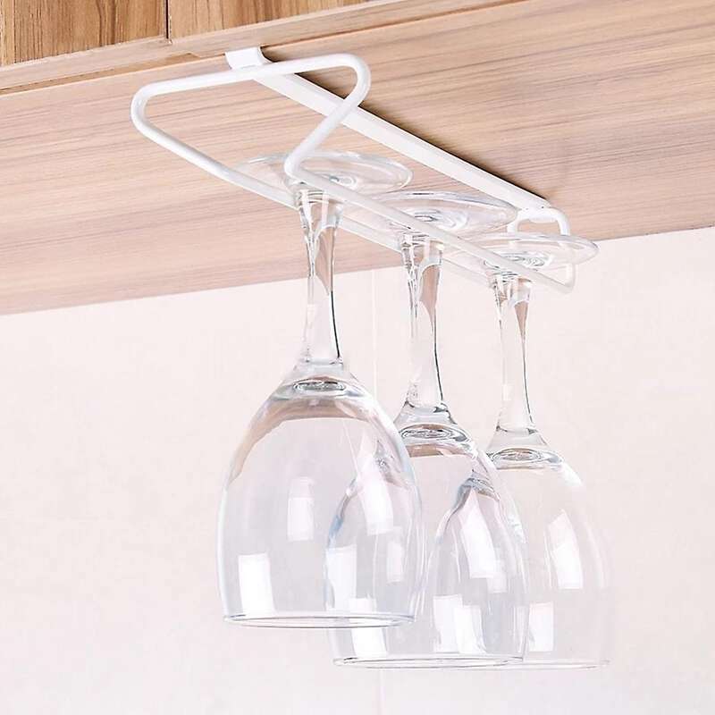 2pcs Wine Glass Holder, Upside Down Drain Punch-free Wire Simple