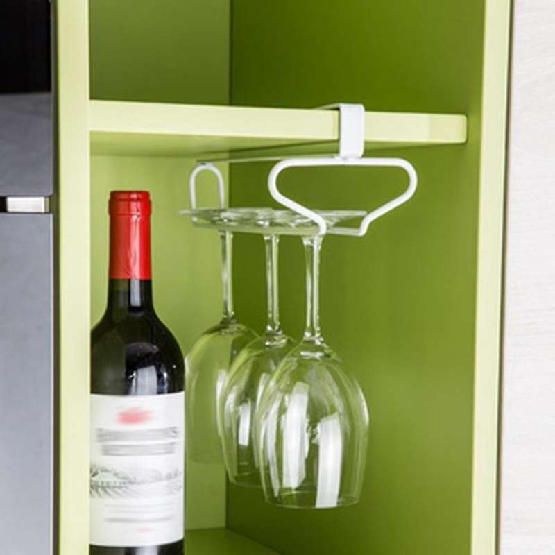 2pcs Wine Glass Holder, Upside Down Drain Punch-free Wire Simple