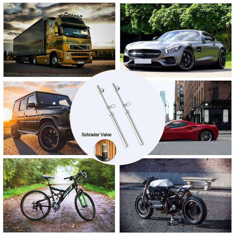 2pcs Car Double Head Tire Gauge Heavy Pen Truck Air Pressure Gauge