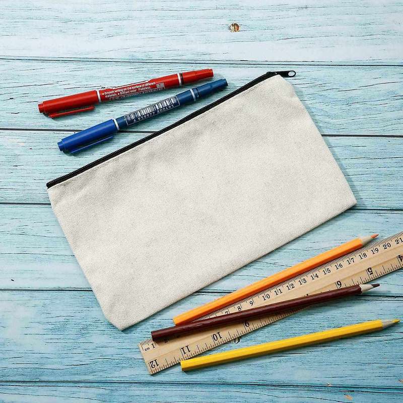 Canvas Zip Bags Canvas Pencil Pouch Canvas Makeup Bags Diy Craft Bags