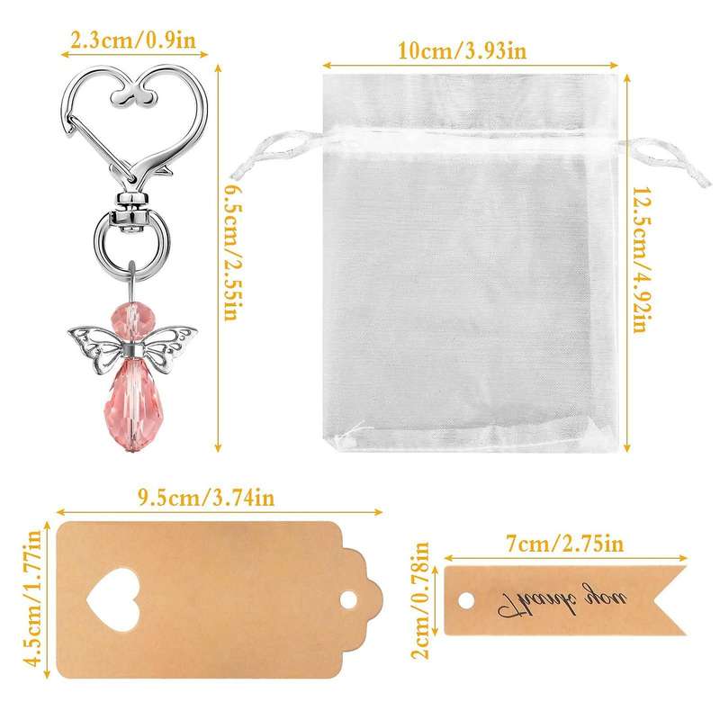 24pcs Angel Keychains,guardian Angel Pendants for Wedding Party Gifts