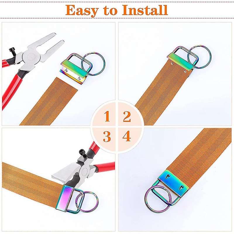 Key Fob Hardware, 42pcs 1 Inch 7 Colors Keychain Hardware Set
