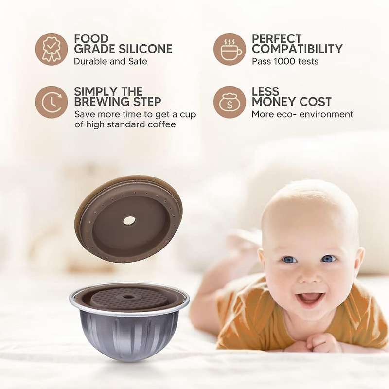 Reusable Coffee Capsule Lid for Refillable Nespresso Vertuo Capsule