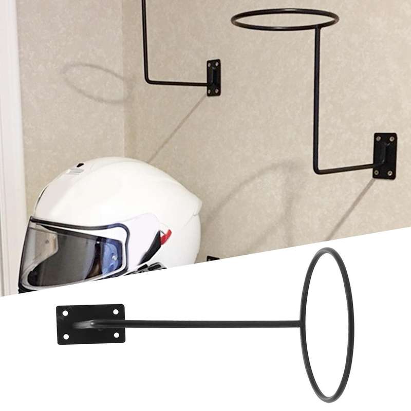 2pcs Motorcycle Accessories Helmet Holder Black Heavy Duty