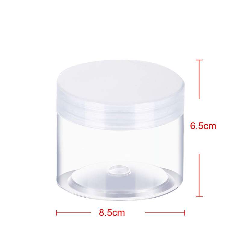 12-pack Transparent Plastic Storage Spice Jar for Beauty Products