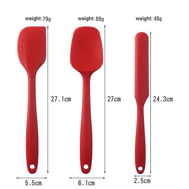 Food Grade Silicone 10 Pcs Spatula Kitchenware Spatula Baking Tool B