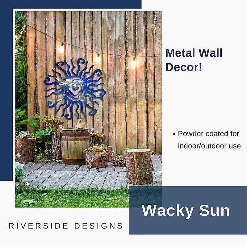 Creative Iron Art Metal Sun Indoor Outdoor Decoration Black