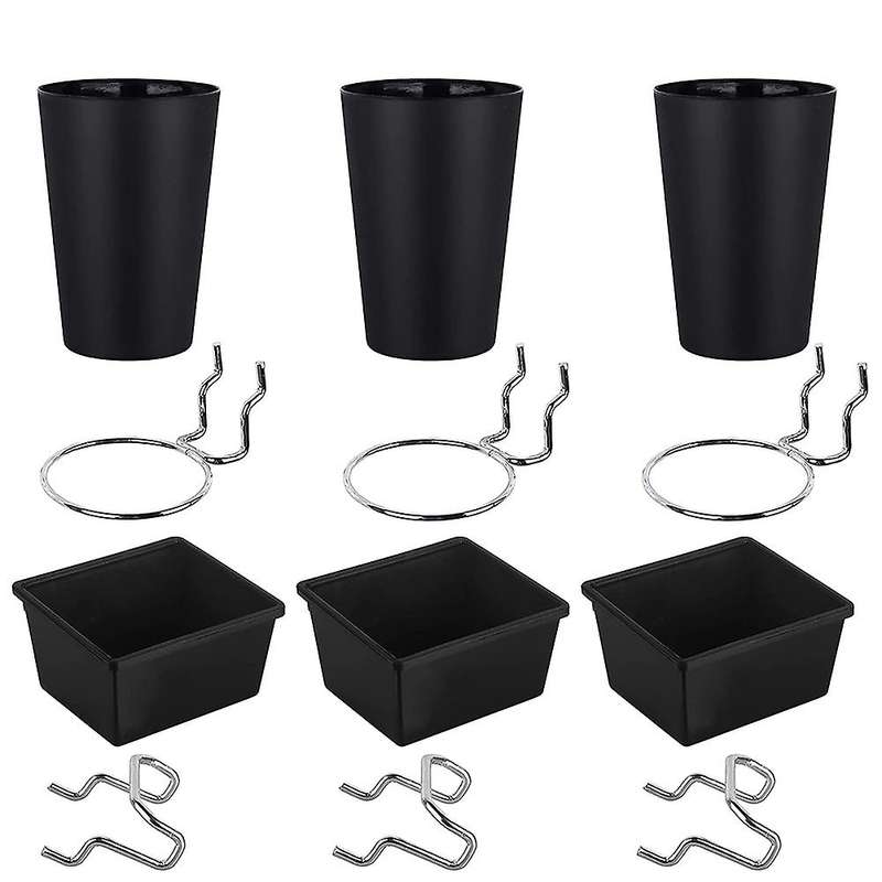 6 Sets Pegboard Bins Pegboard Cups with Hooks, for Organizing