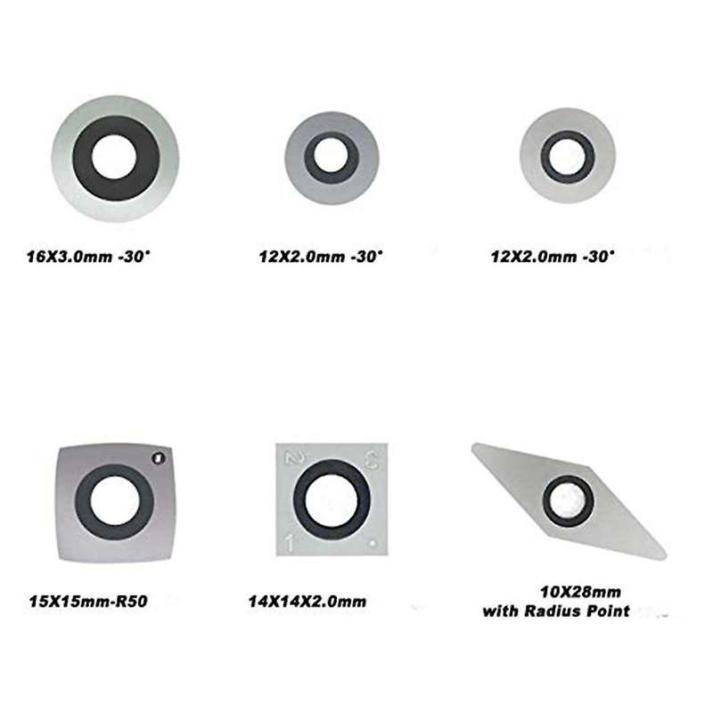 Tungsten Carbide Cutters Inserts Set for Wood Lathe Turning Tools