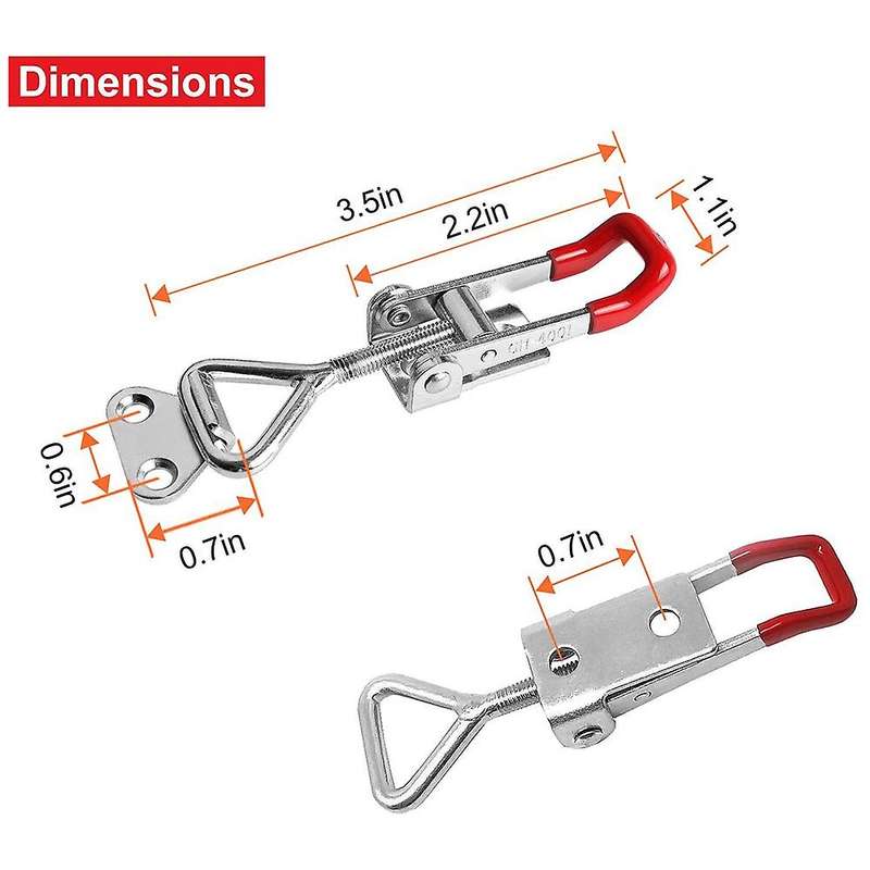 8pack 360lbs Quick Release Latch for Door Latch Hook Toggle Clamp