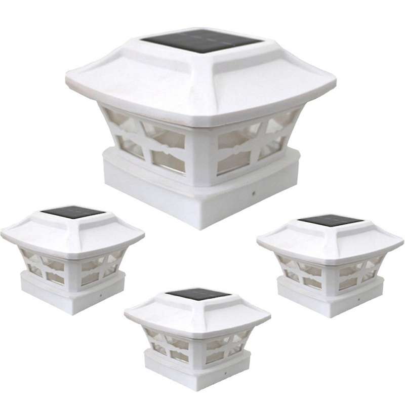 Outdoor Post Solar Lights for 4x4 Inch Wooden Posts Warm White
